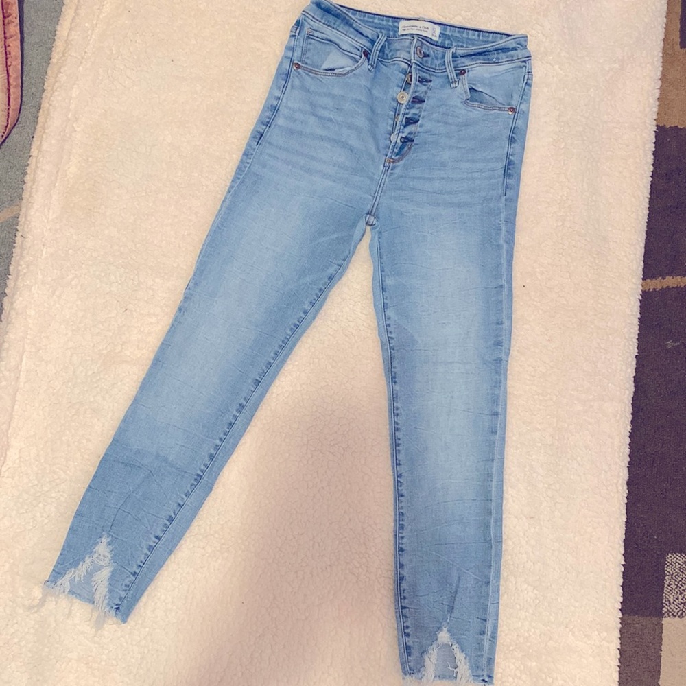High rise super skinny ankle jeans